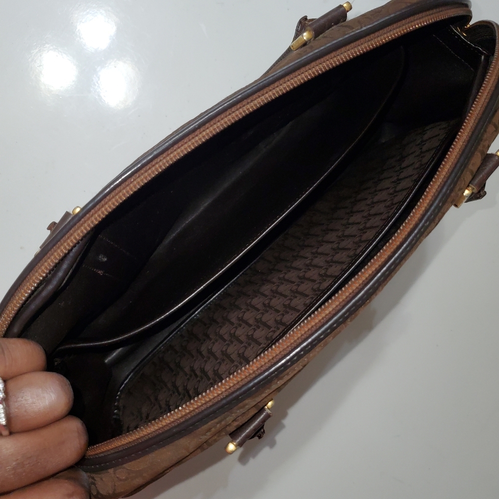 Christian Dior Top Handle Bag Brown Canvas Diorissimo Pattern - Picture 4 of 9